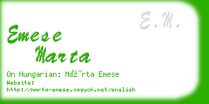 emese marta business card